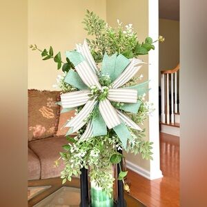 HAND CRAFTED Everyday Swag or Topper for Your Lantern, Adornment for Any Space